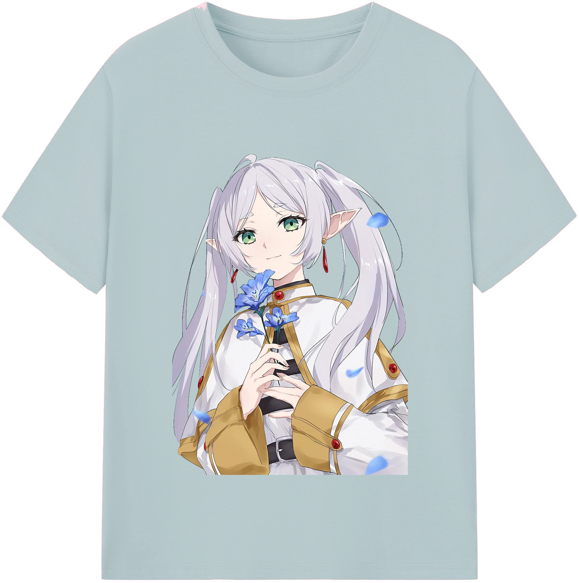 （画像用） 葬送のフリーレン Frieren 綿100％半袖Tシャツ（フロントプリント）